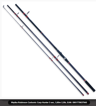 Wędka Robinson Carbonic Carp Hunter 3 sec, 3,60m 2,5lb