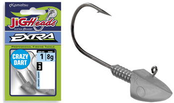 GŁÓWKA JIGOWA CRAZY DART hak 1-8g OP.3SZT KAMATSU