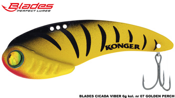 BLADES CICADA VIBER 6g kol. nr 7 GOLDEN PERCH KONGER
