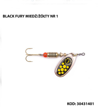 Mepps Comet Black Fury Copper/Yellow nr.1