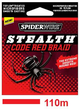 PLECIONKA SPIDERWIRE STEALTH CODE RED BRAID 110M / 33.9KG / 0.30MM RED ROUGE