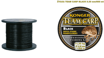 Konger Żyłka Team Carp Black - 0.30mm / 600m (Czarna)
