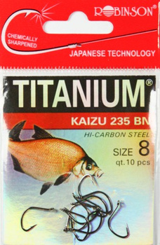 Haczyki Robinson 6 10szt Kaizu 235 BN Titanium Czarny Nikiel