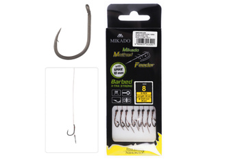 PRZYPON METHOD FEEDER -BRAID X-TRA STRON -Z IGŁĄ - hak roz 8 #   plecionka 0.12mm-10cm