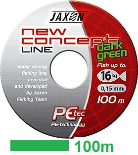 PLECIONKA JAXON NEW CONCEPT DARK GREEN 100M / 30KG / 0.25MM