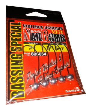 Decoy Nail Bomb Violence Jigheads: #1 - 1/16oz - 1.8g