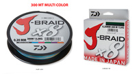 PLECIONKA J- BRAID 8X 300 MT  0,20 mm MULTICOLOR
