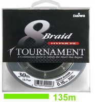 PLECIONKA DAIWA 0.26MM 135M 24.0KGS TOURNAMENT 8 BRAID CHARTREUSE