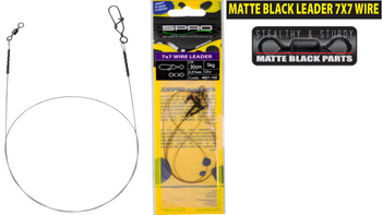 PRZYPON SPININGOWY SPRO MATTE BLACK LEADER 7X7W 11LB 30CM