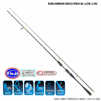 Wędka Robinson Diaflex Perch Jig, 2,25m, 2-10g
