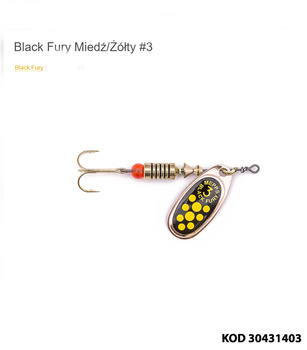 Mepps Comet Black Fury Copper/Yellow nr.3