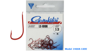 Gamakatsu Haczyki Roz # 12  ALLR LS-1010R HOOKS RED ( 25 szt w opkowaniu )