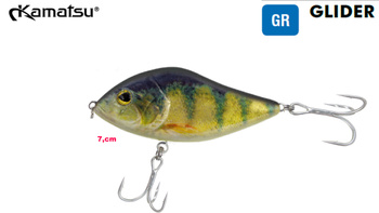 WOBLER GLIDER 7cm S KOLOR 068 KAMATSU