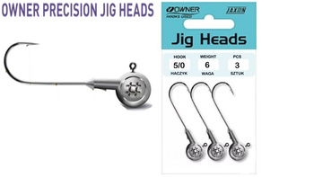 OWNER PRECISION JH 5/0 3szt 6g GJ-OW5/0 SREBRNE GŁÓWKI
