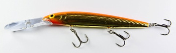 Rapala Down Deep Husky Jerk 12cm / 15g / 2,4-5,7m DHJ12 GFR Gold Fl Red