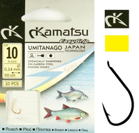 Haczyki Kamatsu rozm. 6 z przyponem 0.16mm Umitango Złote K-010