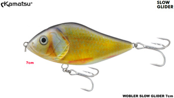 WOBLER SLOW GLIDER 7cm S KOLOR 084 KAMATSU