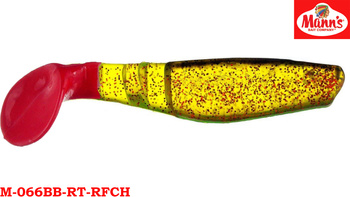 Mann's Predator 90mm Czarny Grzbiet Czerwony Ogon M-066BB-RT-RFCH