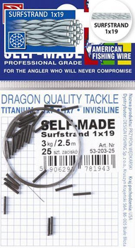 Przypon 12 kg 2,5m SELF-MADE Surfstrand 1x19