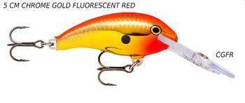 RAPALA SHAD DANCER KOLOR CHROME GOLD FLUORESCENT RED
