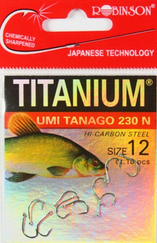 Haczyki Robinson 4 10szt UMI TANGO 230N Titanium Nikiel