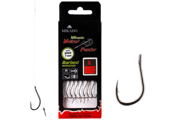 PRZYPON MF - Z IGŁĄ - hak z zadziorem nr 8 - żyłka  0.25mm-10cm